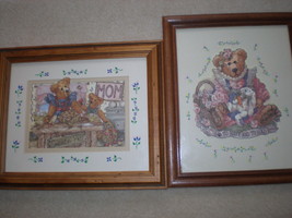 2 Boyds Bears Prints Mom Sweetie Pies + To Have and To Hold Framed +Handpainted - £17.99 GBP