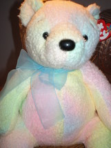 Ty Beanie BUDDY Mellow Ty Dyed Bear RARE MWNT Beautiful Pastel Colors New - $9.46