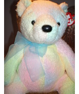 Ty Beanie BUDDY Mellow Ty Dyed Bear RARE MWNT Beautiful Pastel Colors New - £7.43 GBP