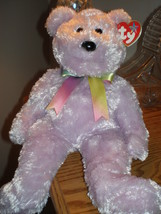 Sherbet  New MWMT Rare TY Beanie Buddy Bear Collectors Quality Beautiful Lilac - £7.56 GBP