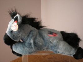 MWMT TY Lefty Patriot Donkey Buddy Retired with Flag Collectors Quality - $9.46