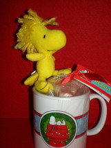 New Peanuts Snoopy Woodstock Holiday Xmas Presents Coffee Mug Cup Charlie Brown - £19.13 GBP
