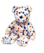 T2K New MWMT TY Beanie Buddy Confetti Bear Collectors Quality - £7.43 GBP