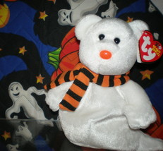 Rare TY Beanie Baby Quivers the Ghost Halloween MWMT Real Cute Pristine ... - $4.95