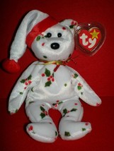 TY Beanie Baby 1998 Holiday Teddy Bear Santa Hat Jingels Mint Collectors... - $6.76