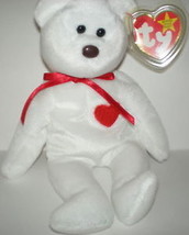 Rare TY Beanie Baby Valentino Bear Red Heart Collecters Quality PE - $4.95