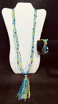 Chico&#39;s Triple Strand Multi Colored Seed Beads Necklace &amp; Bracelet Set (... - $45.00
