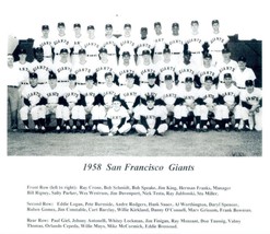 1958 San Francisco Giants 8X10 Team Photo Baseball Picture Mlb B/W - $4.94