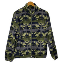 Supplies by Unionbay Women&#39;s Medium Deanna Sierra Geo Fleece Jacket Green Gray  - £21.34 GBP