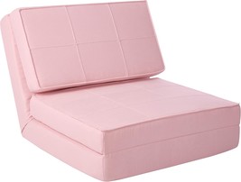 Urban Shop Ultra Suede Convertible Flip Lounge and Gaming Floor, Light Pink - £174.79 GBP