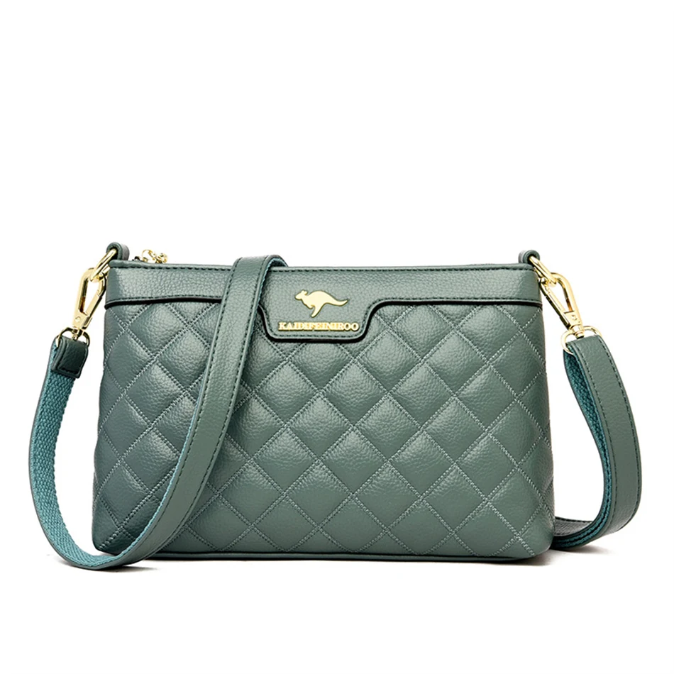 Women&#39;s Shoulder Lozenge Bag  A Main Vintage Lady PU Leather Handbag High   Mess - £28.06 GBP