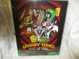 Looney Tunes 1000 Piece Aquarius Jig saw Puzzle That&#39;s All Folks! - £32.72 GBP