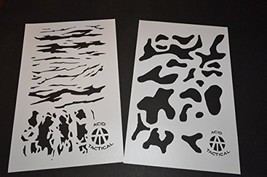 Acid Tactical 4 Pack - 9x14&quot; Camouflage Airbrush Spray Paint Stencils - ... - $16.65