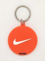 Nike 2000 Swoosh Round Rubber Keychain Key Ring - RARE Vintage - £22.76 GBP