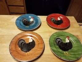 Rooster by Sakura SALAD PLATE 8 1/8&quot; SET / 4 - £38.62 GBP