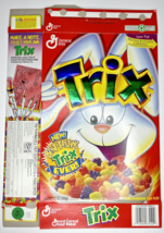 1996 Empty General Mills Trix &quot;New Best-Tasting&quot; 12OZ Cereal Box SKU U19... - $18.99