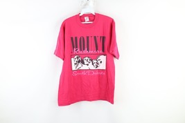 Vintage 90s Streetwear Womens Large Faded Spell Out Mount Rushmore T-Shi... - $29.65