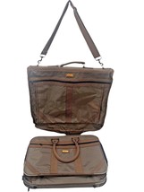 Oleg Cassini Folding Suitcase Suit/Garment Bag/Luggage/Travel Bag Combo Set of 2 - £128.52 GBP