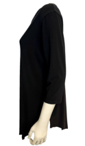Simpli Women&#39;s 3/4 Sleeve Asymmetrical Top Size 12 Black - £37.87 GBP