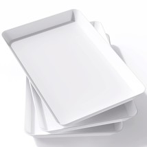 Serving Tray Plastic For Party Supplies, 15&quot; X 10&quot; Platters For Serving ... - £22.01 GBP