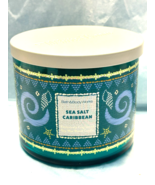 SEA SALT CARIBBEAN Bath & Body Works 3 Wick Candle   14.5OZ    BRAND NEW - $24.26