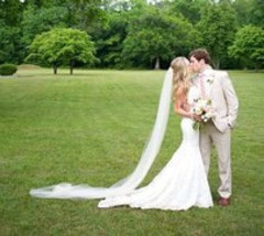 Wedding Veil, DIAMOND WHITE, Cathedral, Available in  White, Ivory, Diam... - $39.99
