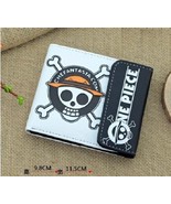 Japan Anime One Piece Luffy Straw Hat Pirates Cosplay Leather Wallet Purse - £12.47 GBP