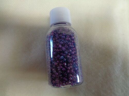 Primary image for Bottle of Seed Beads 1.5 oz (new) Dark Purple