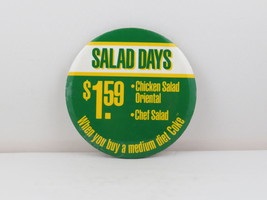 1980s Mc Donald&#39;s Staff Pin - Early Mc Salad Pin - 1.59 with a Diet Coke  - £11.76 GBP