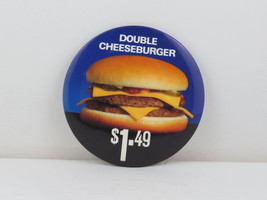 1980s Mc Donald&#39;s Staff Pin -The introduction of the Double Cheeseburger!! - $15.00