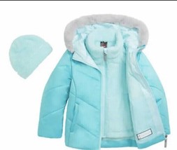 Gerry Kids&#39; Girls Toddler Size 2T Blue 3 Piece Puffer Jacket Worn 3 Ways NWT - £17.97 GBP