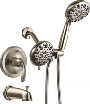 Wrisin Tub And Shower Faucet Set With Valve, Bathtub Shower, Brushed Nickel - £103.90 GBP