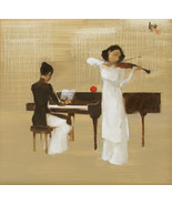 A Concert, a 32” high x 33” commission original oil painting on canvas by Bing - £359.71 GBP
