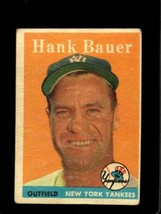 1958 TOPPS #9 HANK BAUER GOOD+ YANKEES  *NY0055 - $3.43