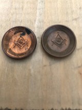 Masonic Button from Pressed Lincoln Penny Token - £17.68 GBP