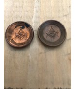 Masonic Button from Pressed Lincoln Penny Token - $428.19 MXN