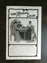 Vintage 1901 Van Houten&#39;s Coca Powder Chocolate Full Page Original Ad - £5.18 GBP