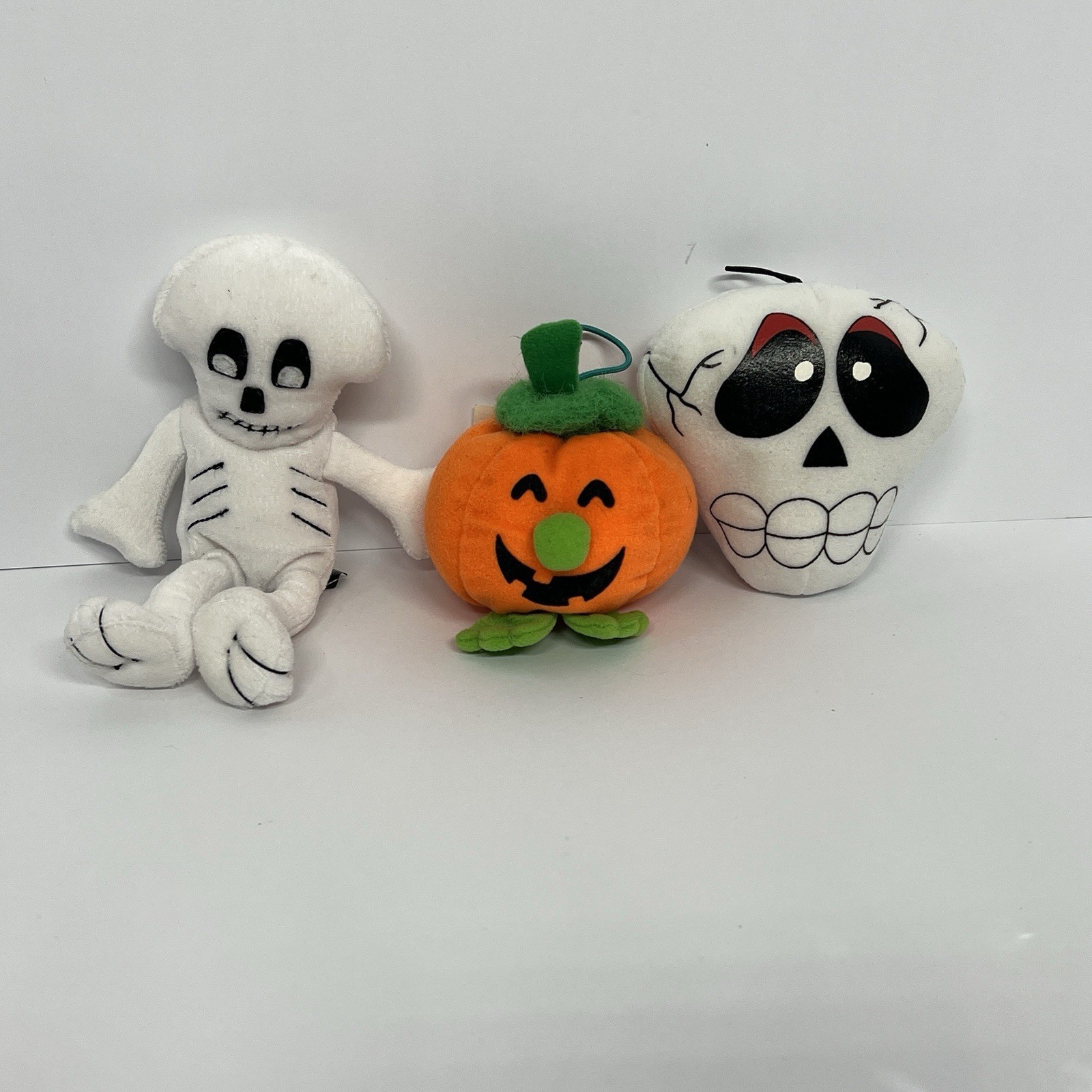 Vgt GUND Silly Screams Skull Halloween BOO BEANS Plush Set - Skeleton, Pumpkin Item image 3
