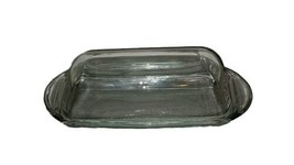 Vintage Clear Glass Refrigerator Butter Dish With Lid - £9.40 GBP