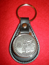 Old Man of the Mountain NH Black Leather Keychain White Mountains Collector - £11.95 GBP