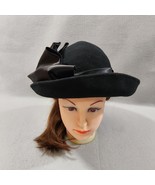 Michael Howard Miss Biermer 100% Black Wool Satin Ribbon Dress Church Ha... - $625.70 MXN