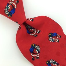 Wembley Blue Red Santa Clause Christmas Silk Men&#39;s Neck Tie #XO-420 New - £15.78 GBP