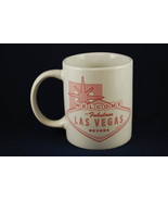 Las Vegas Ceramic Coffee Mug Cup White Pink Sign Welcome Fabulous Nevada - $378.00 MXN