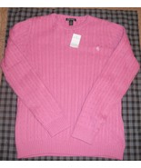 womens sweater pink ralph lauren long sleeve size small pink nwt - £31.10 GBP