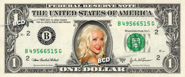 Christina Aguilera On Real Dollar Bill Collectible Celebrity Cash Money Gift - £3.49 GBP