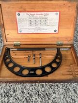 Early L. S. Starrett Micrometer Caliper No 224 w Original Wooden Box Inc... - $49.45