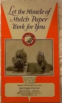 GATOR HIDE MULCH PAPER 6-page brochure (circa 1930&#39;s) for seed planting - $9.89