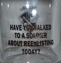 Glass coffee mug: US Army INSCOM (Intelligence & Security Command) Reenlisting m - $15.00