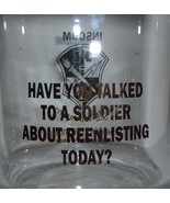 Glass coffee mug: US Army INSCOM (Intelligence &amp; Security Command) Reenl... - $20.34 CAD
