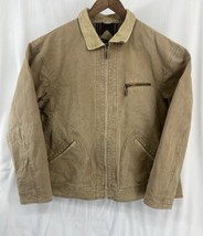 Vintage 90s Knightsbridge Canvas Bomber Jacket Workwear Quilted Lined Wo... - £41.75 GBP